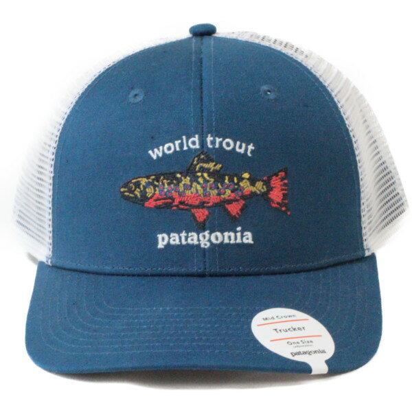 パタゴニア キャップ メンズ パタゴニア ワールドトラウト ブルック フィッシュステッチ トラッカーハット PATAGONIA World Trout Trucker Hat BSRB 帽子 キャップ 釣