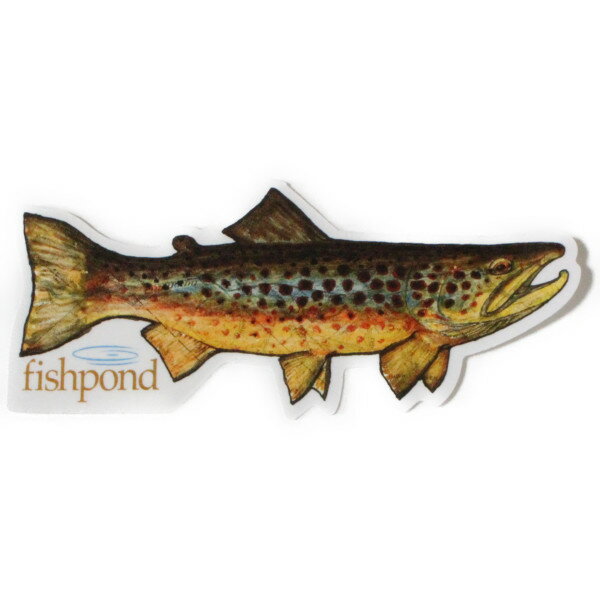 【期間限定ポイント5倍】訳あり フィッシュポンド ステッカー ブラウン トラウト FISHPOND BROWN TROUT STICKER LS-6 鱒 魚 釣り シール カスタム ネコポス 新品