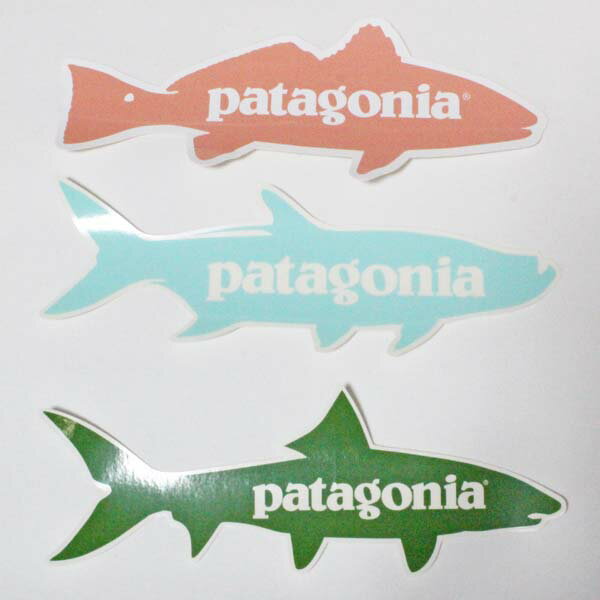 訳あり パタゴニア ステッカー 3種セット PATAGONIA ターポン ボーン レッド フィッシュ SET 魚 釣り シール カスタム 新品 ネコポス