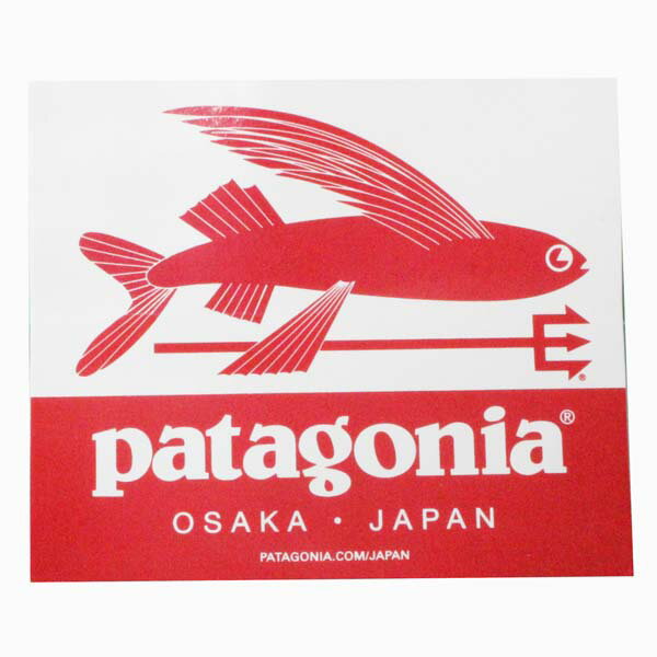 訳有 パタゴニア ステッカー 大阪 ジャパン トライデントフィッシュ 紙製 PATAGONIA OSAKA JAPAN 飛魚 ご当地 シール 日本 店舗 限定 新品