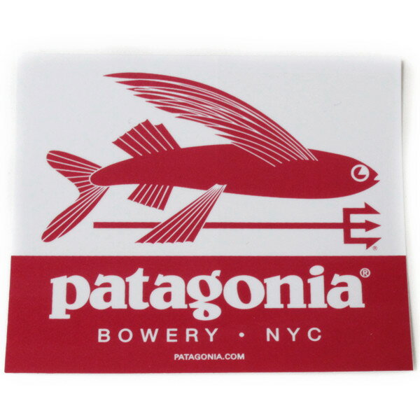 訳有 パタゴニア ステッカー バワリー ニューヨーク トライデントフィッシュ PATAGONIA BOWERY NYC アメリカ 店舗限定 飛魚 新品 ネコポス