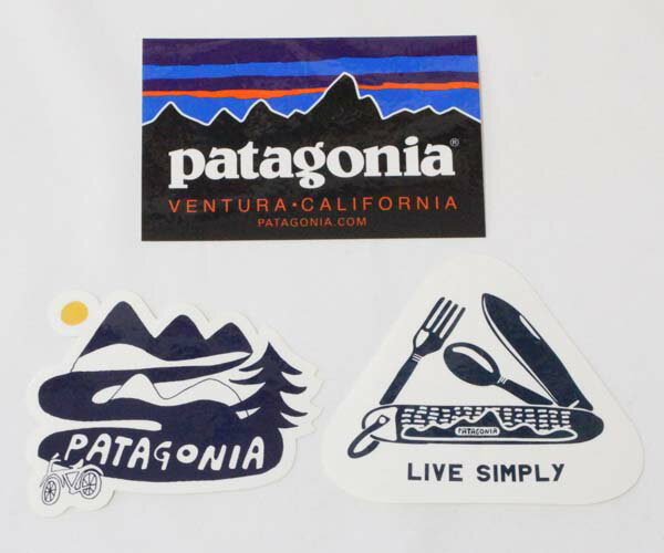 訳あり パタゴニア ステッカー 光沢 3種セット PATAGONIA フィッツロイ ベンチュラ 自転車 リブシンプリー STICKER シール ネコポス 新品