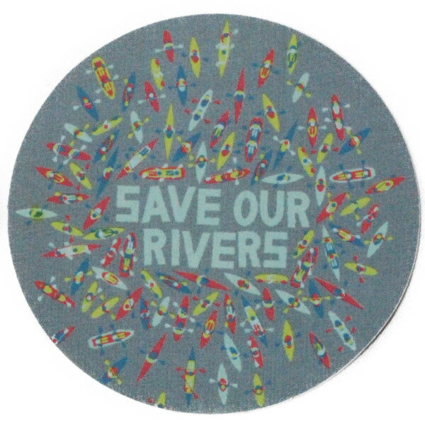 Rakuten - パタゴニア ブルーハート キャンペーン ステッカー 1 Patagonia BLUE HEART DAM STICKER ダム カヌー 船 シール 非売品 コレクション 新品
