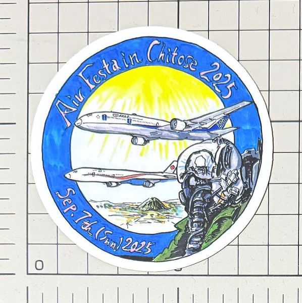 千歳のまちの航空祭 2025 ステッカー 全日空 航空自衛隊 千歳基地 ANA CHITOSE AIR...