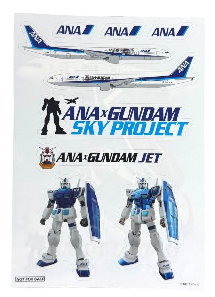 樂天商城 - 訳有 ANA × ガンダム ジェット ステッカー シート GUNDAM JET STICKER 全日空 航空機 旅行 ボーイング 777-300 シール コレクション 新品