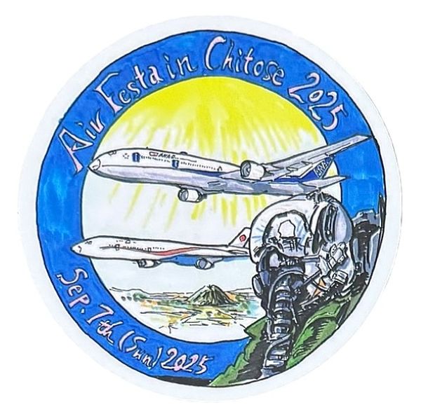 樂天商城 - 訳有 千歳のまちの航空祭 2025 ステッカー 全日空 航空自衛隊 千歳基地 ANA CHITOSE AIR BASE STICKER 航空機 飛行機 戦闘機 JASDF シール