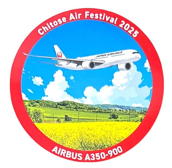 樂天商城 - 訳有 千歳のまちの航空祭 ステッカー AIRBUS A350-900 エアバス CHITOSE JAL STICKER 飛行機 日本航空 航空機 航空自衛隊 千歳基地 シール