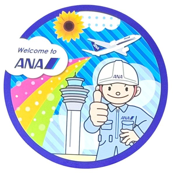 樂天商城 - 全日空 航空整備士 ステッカー WELCOME TO ANA STICKER 航空機 旅行 クルー 工場 タワー シール イラスト ひまわり 絵 コレクション 新品