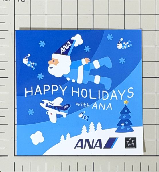 ��ͭ ������ �ϥåԡ� �ۥ�ǡ� ���ꥹ�ޥ� ���ƥå��� ���� HAPPY HOLIDAYS WITH ANA STICKER 2016 �����ڡ��� XMAS �Ҷ��� ������