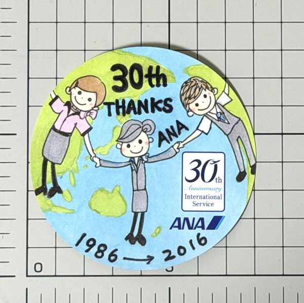 ������ ���������ؽ���30��ǯ ���ƥå��� ANA 30th ANNIVERSARY INTERNATIONAL STICKER CA ���롼 ��ǰ �Ҷ��� ������ ���쥯����� ����