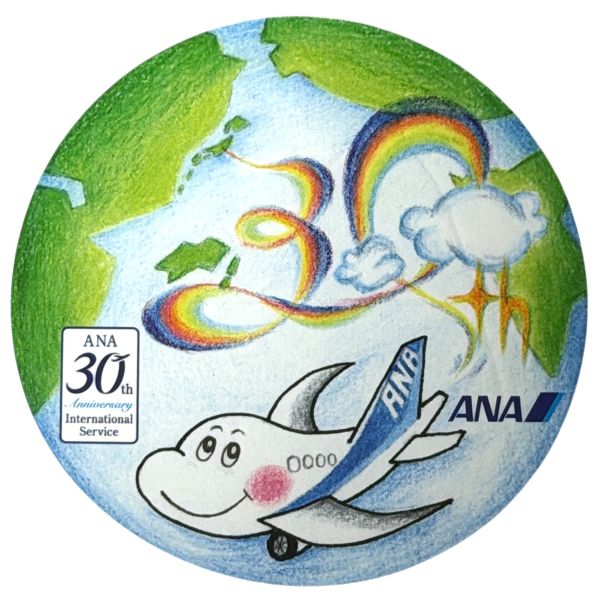 樂天商城 - 全日空 国際線定期便就航30周年 ステッカー ANA 30th ANNIVERSARY INTERNATIONAL STICKER 記念 航空機 飛行機 虹 シール コレクション 新品