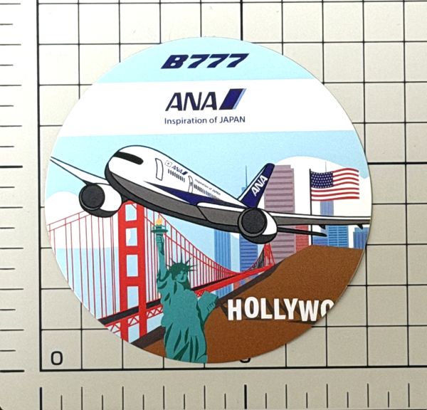 ������ B777 �����󥼥륹 ���ƥå��� ANA LA STICKER ���� �Ҷ��� �ܡ����� BOEING �ϥꥦ�å� HOLYWOOD USA ������ ���쥯����� ����