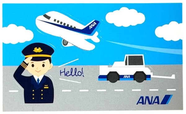 樂天商城 - 全日空 ステッカー 3種 シート ANA STICKER HELLO 航空機 パイロット トーイングカー セット ジェット 旅行 シール コレクション 新品