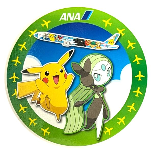 樂天商城 - 全日空 ポケモン コラボ ステッカー メロエッタ ピカチュウ ANA POKEMON STICKER 航空機 飛行機 ピース ジェット シール コレクション 新品