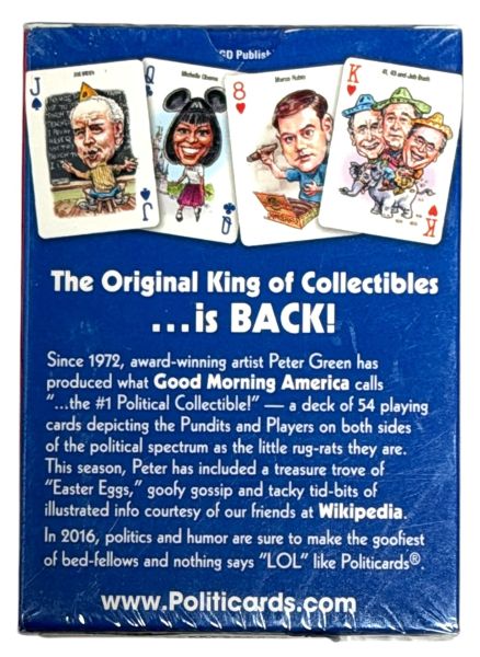 エムズカンパニーのコレクターズアイテム 政治家 トランプ ポリティカード 2016 Politicards CARDS Peter Green ピーターグリーン アメリカ コレクション 新品｜アングル2