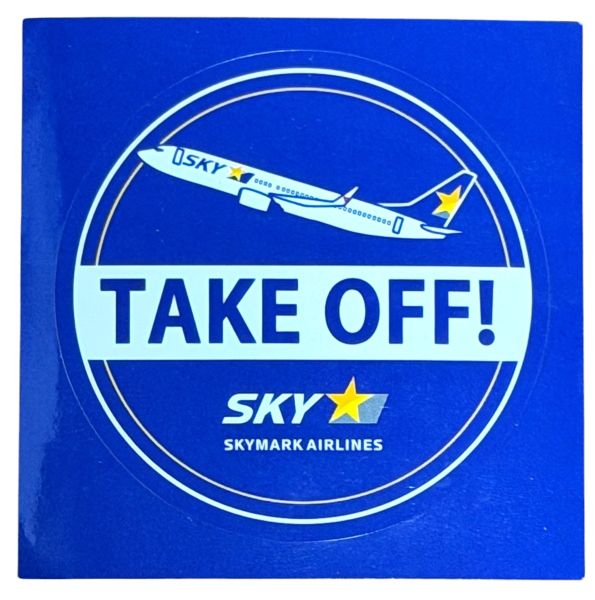 乐天商城 - 【期間限定ポイント10倍】訳有 スカイマーク エアライン TAKE OFF! ステッカー SKYMARK AIRLINES STICKER B737-800 ボーイング 航空機 シール コレクション 新品