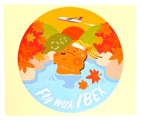 樂天商城 - アイベックス エアラインズ ステッカー 温泉 IBEX AIRLINES STICKER ANA 航空機 旅行 ボンバルディア CRJ シール デコ コレクション 新品