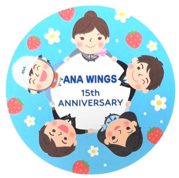 樂天商城 - 訳有 全日空 ウイングス 15周年 ステッカー ANA WINGS 15th ANNIVERSARY STICKER 飛行機 航空機 クルー CA 記念 シール コレクション 新品