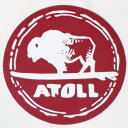 【期間限定ポイント3倍】希少 アトール ボード バイソン ステッカー ATOLL BOARD CO. STICKER J 丸 円 スタンドアップパドル サーフィン シール ネコポス 新品