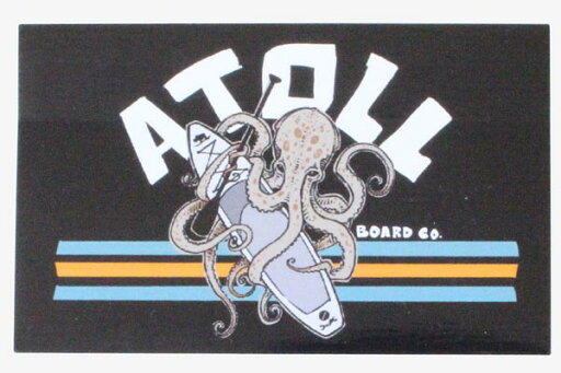 訳あり アトール ボード ステッカー オクトパス ATOLL BOARD CO. STICKER たこ 柄 蛸 スタンドアップパドル サーフィン USA シール 新品 訳あり アトール ボード ステッカー オクトパス ATOLL BOARD CO. STICKER たこ 柄 蛸 スタンドアップパドル サーフィン USA シール 新品