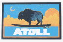 訳あり アトール ボード ステッカー バイソン ATOLL BOARD CO. STICKER スタンドアップパドル サーフィン SAP サーフ デコ USA シール 新品