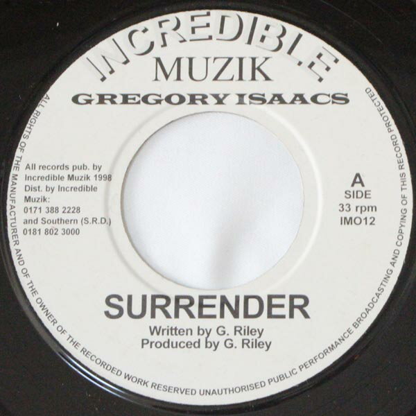 ڴָݥ10ܡGREGORY ISAACS SURRENDER 7 쥲 ܡ ˥塼 롼  Reggae NEW ROOTS DUB 쥳 쥴꡼å UK