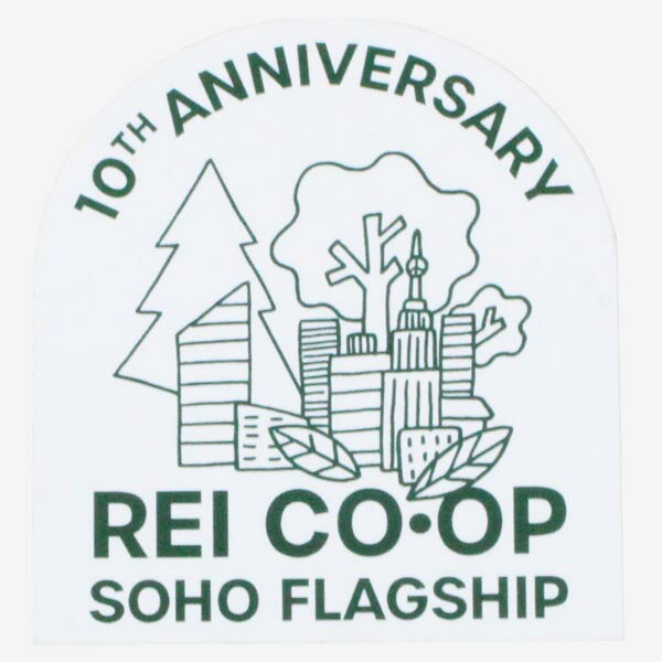 樂天商城 - 訳有 REI ソーホー 10周年記念 ステッカー NY SOHO 10TH STICKER アメリカ アウトドア ショップ キャンプ ギア カスタム デコ シール 新品