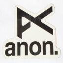 【期間限定ポイント3倍】訳あり アノン ステッカー ANON STICKER 黒 アウトドア ヘルメット ゴーグル スノボ バートン BURTON スノーボード ギア デコ シール