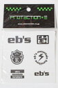 エビス 6種 ステッカー シート eb's mountain furniture STICKER 白 アウトドア スノボ スノーボード ウェア ブランド ギア デコ シール(4)