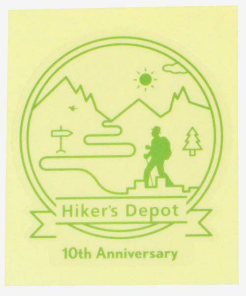 ハイカーズデポ 10周年 記念 ステッカー HIKER’S DEPOT 10TH ANNIVERSARY UL ウルトラライト ハイキング アウトドア キャンプ ギア シール