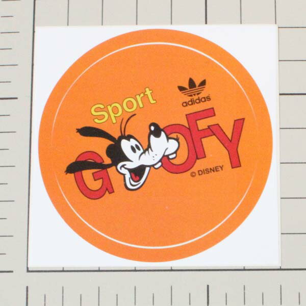 アディダス × ディズニー コラボ グーフィー ステッカー 橙 adidas originals DISNEY GOOFY STICKER オリジナルス デコ カスタム シール