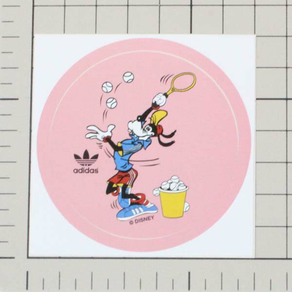 アディダス × ディズニー コラボ グーフィー ステッカー 桃 adidas originals DISNEY GOOFY STICKER オリジナルス デコ カスタム シール