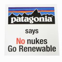 訳あり パタゴニア ノー ヌークス キャンペーン ステッカー Patagonia SAYS NO NUKES 核 原発 シール デカール 非売品 稀少 ネコポス 同梱可 新品
