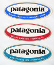 訳有 パタゴニア オーバル ステッカー 1975 Ver 3種セット PATAGONIA OVAL STICKER SINCE VENTURA 枠有 黒枠 赤 青 鎌倉 シール デカール