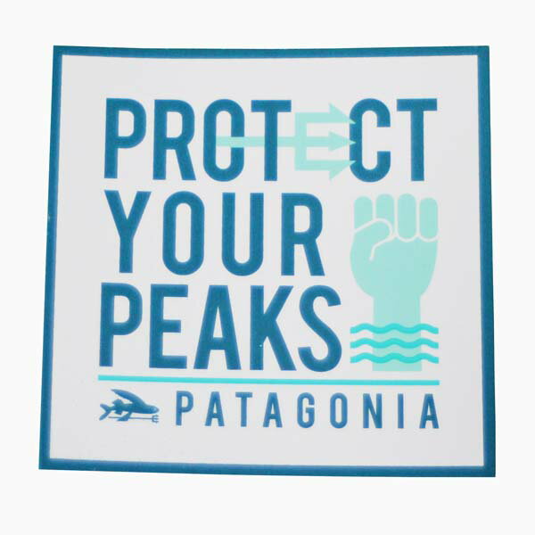 パタゴニア プロテクト ユア ピークス ステッカー Patagonia PROTECT YOUR PEAKS トライデントフィッシュ シール デカール ネコポス 新品