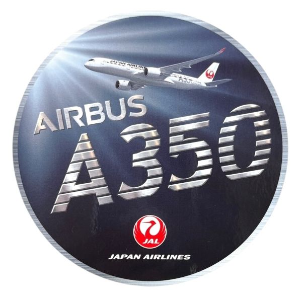 JAL エアバス A350 2号機 革新 シルバー ステッカー 日本航空 AIRBUS JAPAN AIRLINES STICKER 銀 飛行機 航空機 シール コレクション 新品