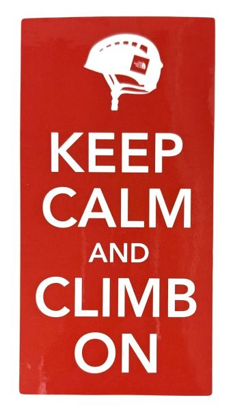樂天商城 - ノースフェイス キープ カーム アンド クライム オン ステッカー 赤白 THE NORTH FACE KEEP CLAM AND CLIMB ON STICKER 車 シール カスタム
