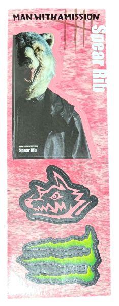 訳有 マンウィズ ア ミッション × モンスターエナジー スペア リブ ステッカー シート 桃 MAN WITH A MISSION STICKER MONSTER シール 新品