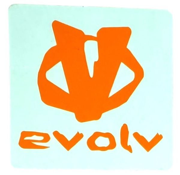 樂天商城 - 訳有 希少 イボルブ ロゴ ステッカー 橙 クリア evolv LOGO STICKER シール アメリカ クライミングシューズ ボルダリング トラックスラバー