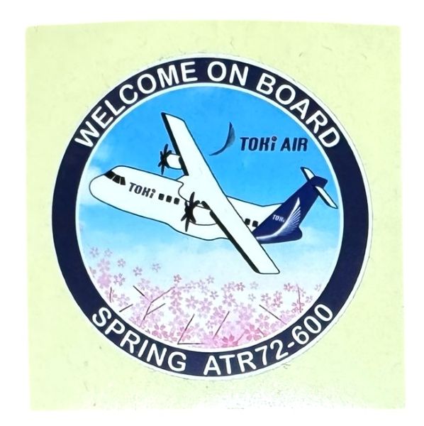 【期間限定ポイント10倍】トキエア ステッカー 春 TOKI AIR WELCOME ON BOARD ATR 72-600 STICKER 日本 エアライン 航空機 空港 旅行 新潟 シール コレクション 新品