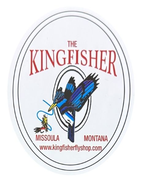 【期間限定ポイント10倍】キングフィッシャー フライショップ ステッカー THE KING FISHER FLY SHOP STICKER アメリカ ミズーリ モンタナ シール 鱒 トラウト 釣 魚