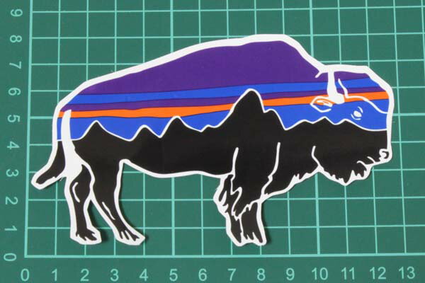 【期間限定ポイント10倍】パタゴニア ステッカー フィッツロイ バイソン PATAGONIA FITZROY BISON 虹 動物 シール ロゴ デカール カスタム デコ 新品 ネコポス 2
