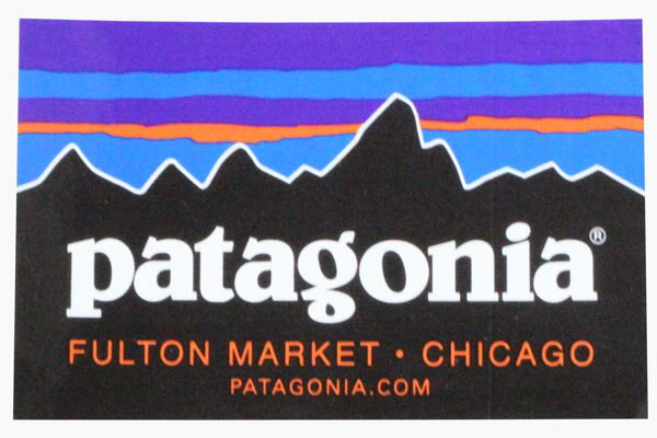 【マニア・コレクター】訳有 パタゴニア ステッカーフルトンマーケット シカゴ イリノイ PATAGONIA FULTON MARKET CHICAGO アメリカ 海外 限定 店 USA NYC シール