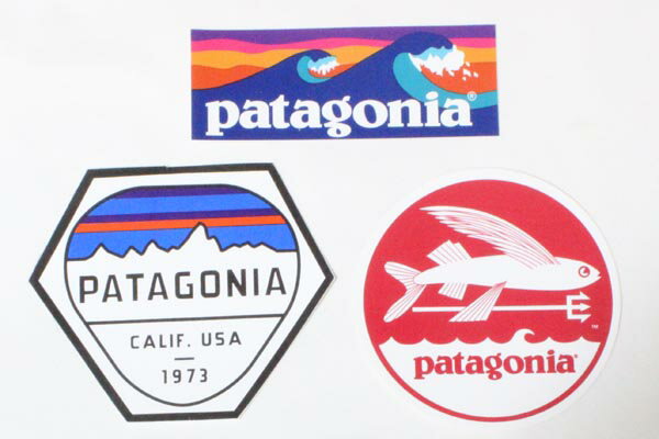 訳有 パタゴニア ステッカー 3種セット PATAGONIA STICKERS SET トライデントフィッシュ フィッツロイ ボードショーツロゴ ヘックス シール