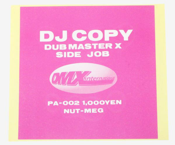 【期間限定ポイント10倍】希少 DUB MASTER X プロモ ステッカー SIDE JOB DMX ダブ マスター エックス 宮崎泉 Izumi D.M.X Miyazaki MUTE BEAT NUT-MEG STICKER