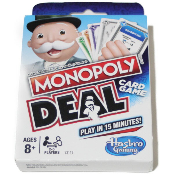 モノポリー ディール ハスブロ社 アメリカ製 MONOPOLY DEAL HASBRO MADE IN USA カードゲーム CARD GAME 海外版 新品 即納