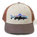 【期間限定ポイント3倍】パタゴニア フィッツロイ トラウト トラッカーハット 茶系 PATAGONIA FITZROY TROUT TRUCKER HAT ORTN 鱒 釣 魚 CAP フライ 帽子 キャップ