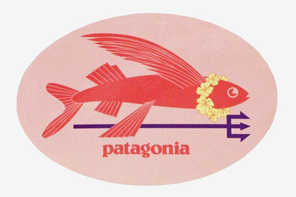 パタゴニア トライデントフィッシュ キャンペーン ステッカー ピンク Patagonia SURF WOMEN 飛魚 レイ シール 非売品 サーフ ネコポス 新品