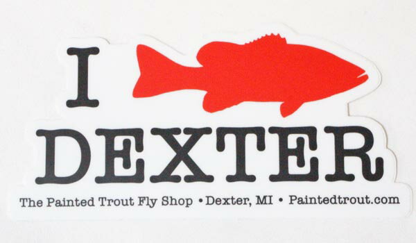 �ե饤 ����å� ���ƥå��� �Х� THE PAINTED TROUT FLY SHOP DEXTER STICKER ������ �ե��å��� �� �ȥ饦�� ����ꥫ USA �� ���