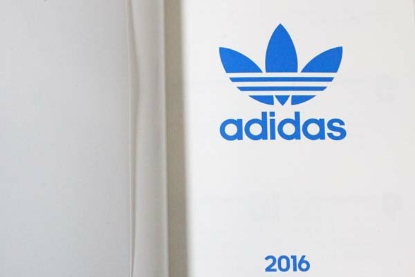 アディダス ノベルティー 2016 手帳 adidas originals ブルーバード スケジュール帳 葉っぱ トレードマーク ノート 文具 日記 非売品 新品